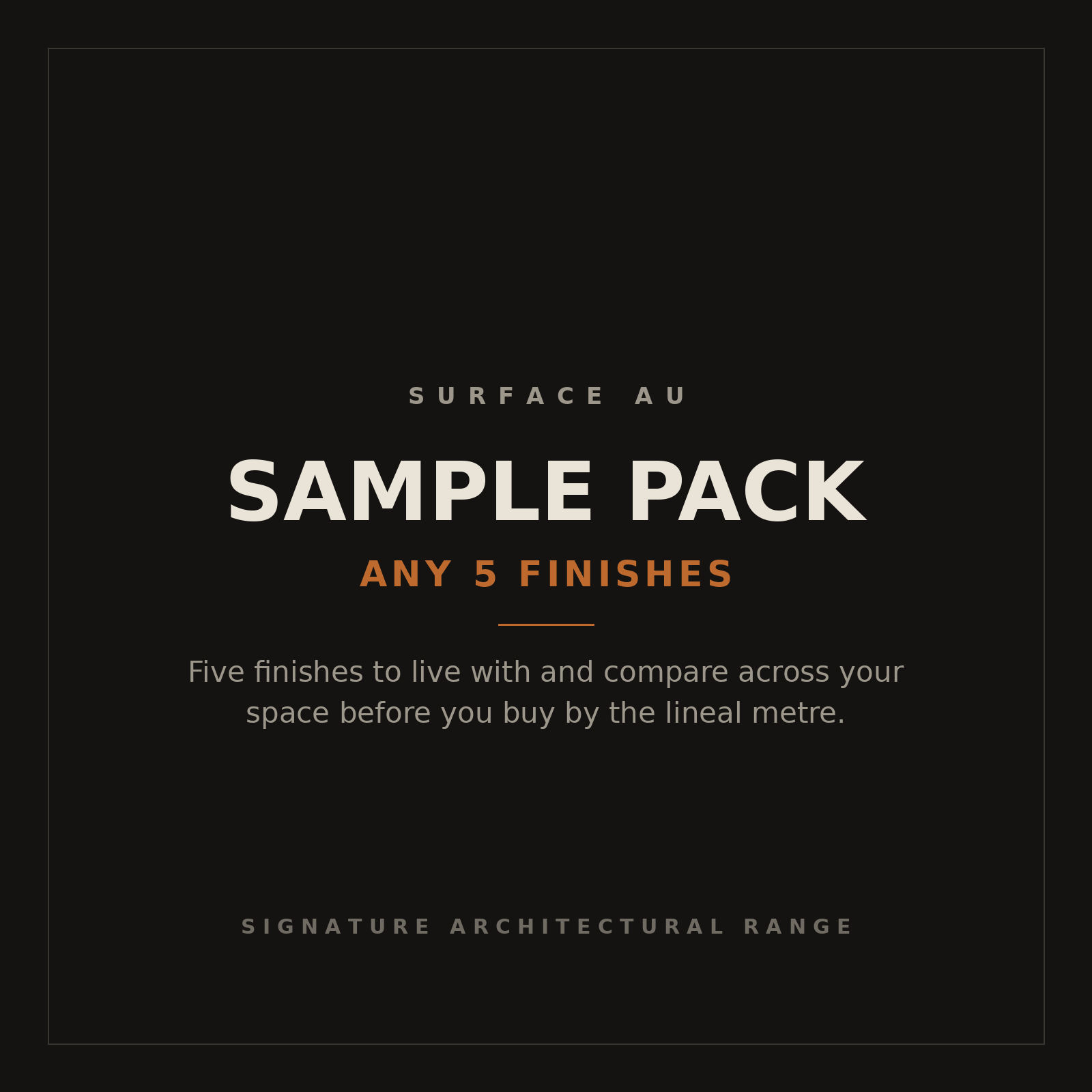 Sample Pack — Any 5 Finishes
